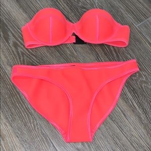 neon organs triangl swimsuit